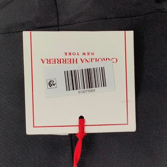 Carolina Herrera Size 2 Black Sweetheart Silk Ruffle Cocktail Dress Italy G1-1 - Picture 9 of 9